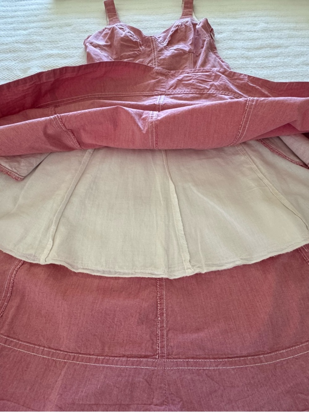 Maeve Pink Fitted A-Line Sundress -Sz. 0 - Picture 7 of 13